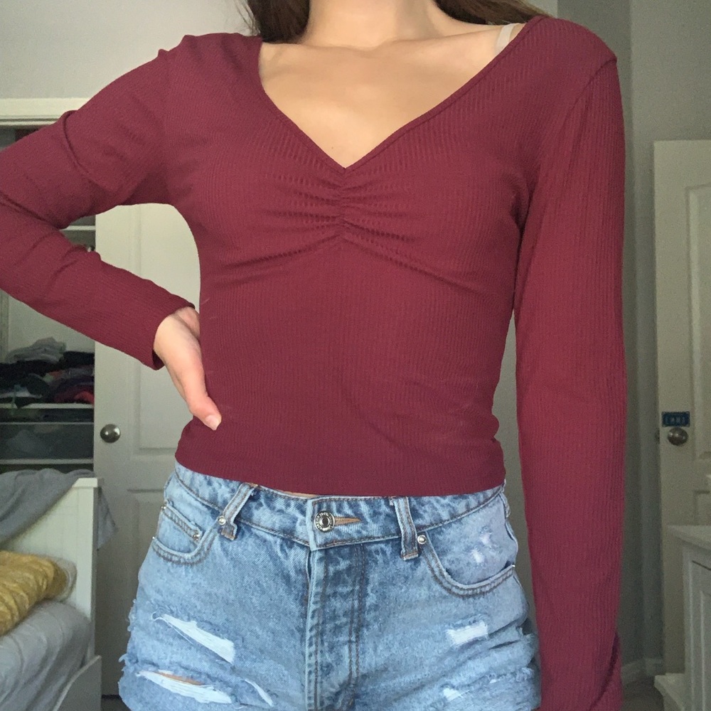maroon top from pacsun